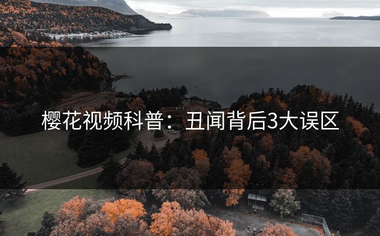 樱花视频科普：丑闻背后3大误区