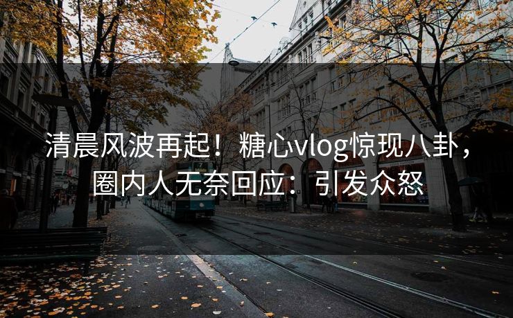 清晨风波再起！糖心vlog惊现八卦，圈内人无奈回应：引发众怒